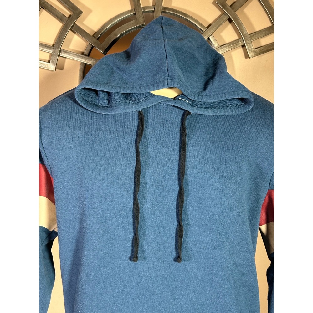 Onia‎ Blue Color Block Sleeve Hoodie Men's Size M Medium Kangaroo Pocket - Picture 5 of 10